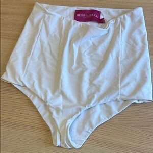 Heidi Merrick White High-Waist Bikini Bottom